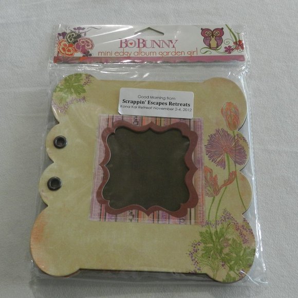 ☀️ BoBunny Garden Party mini chipboard photo album - Picture 1 of 4